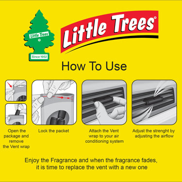 LITTLE TREES-Vent Wrap-New Car Scent- 4 pcs in 1 pack